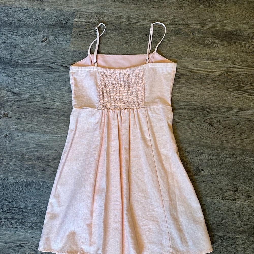 Copper Key (XS) Light Pink Button-Accent Mini Dress - Picture 6 of 8